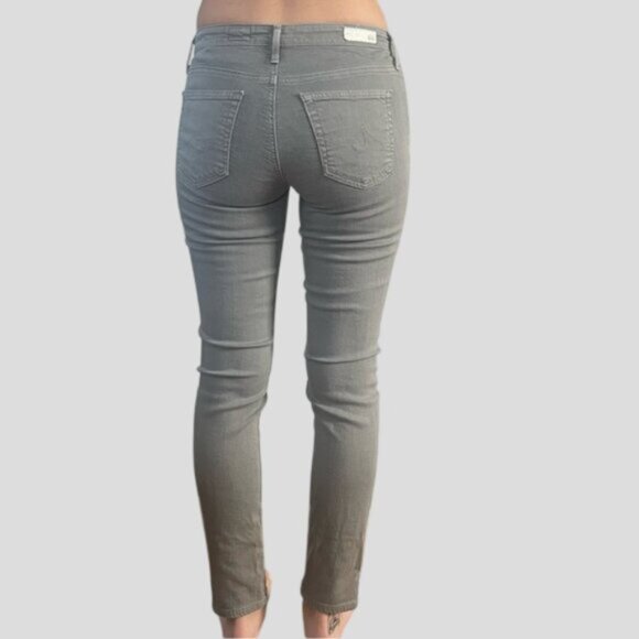 AG Adriano Goldschmied Grey "The Stevie" Ankle Slim Straight Leg Jeans Size 26R - Picture 2 of 13